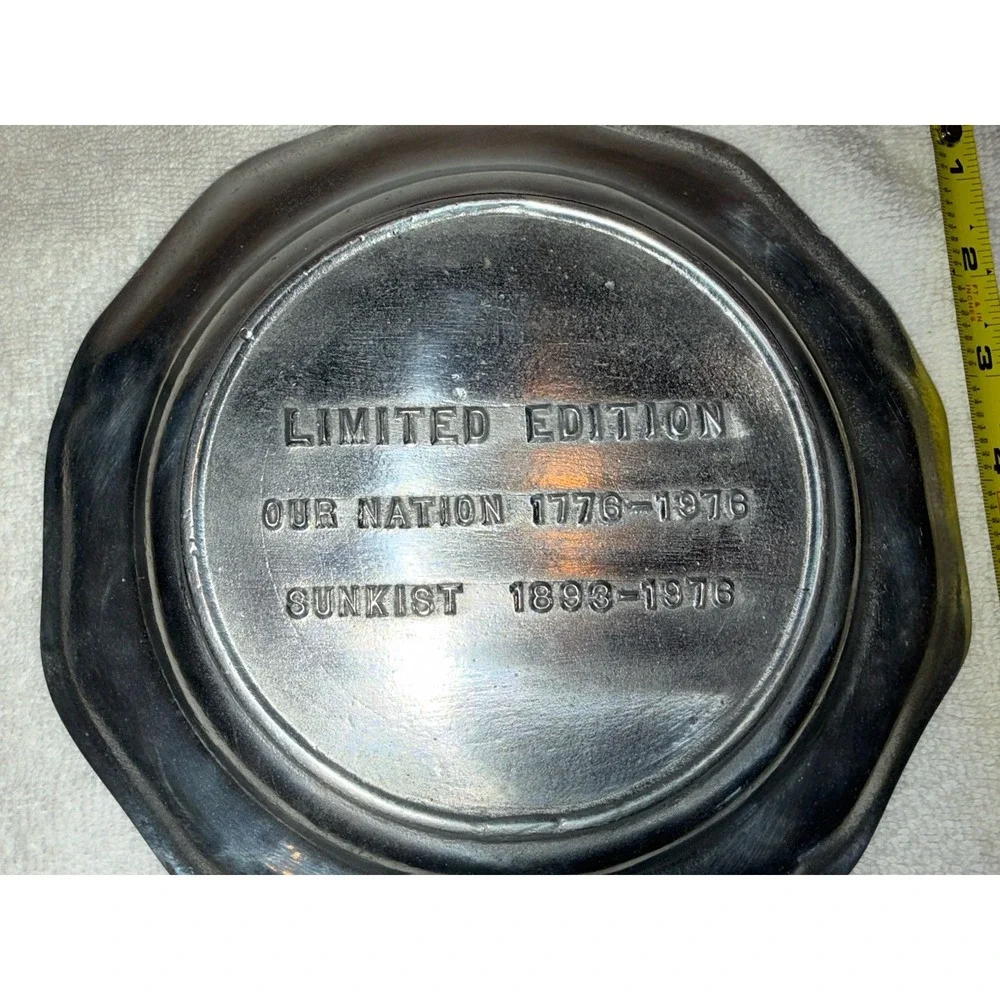 American‎ Heritage 1776 to1976 Limited Edition Pewter Plate Cantrell Collection